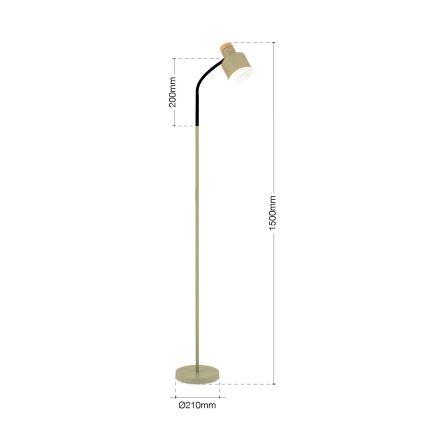 Stojacia lampa GILI 1xE27/40W/230V zelená
