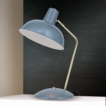 Stolná lampa FEDRA 1xE14/40W/230V sivá/mosadz