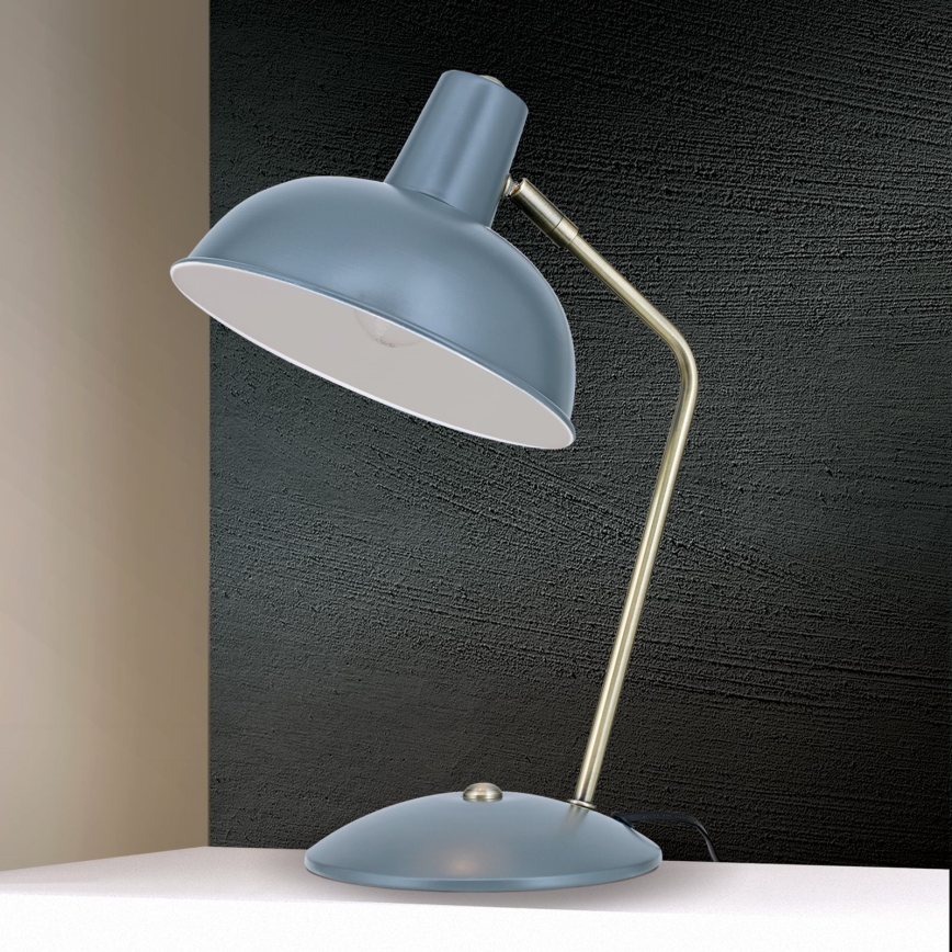 Stolná lampa FEDRA 1xE14/40W/230V sivá/mosadz