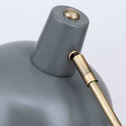 Stolná lampa FEDRA 1xE14/40W/230V sivá/mosadz