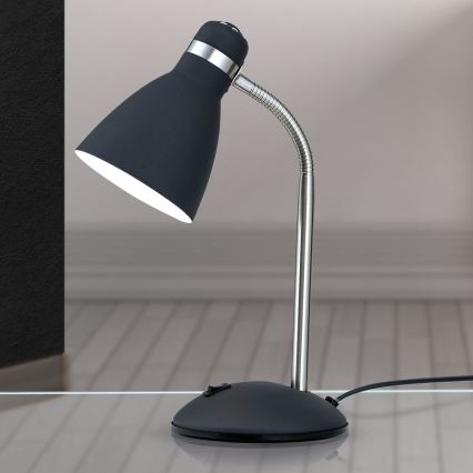 Stolná lampa SCHOOL 1xE27/40W/230V čierna/matný chróm