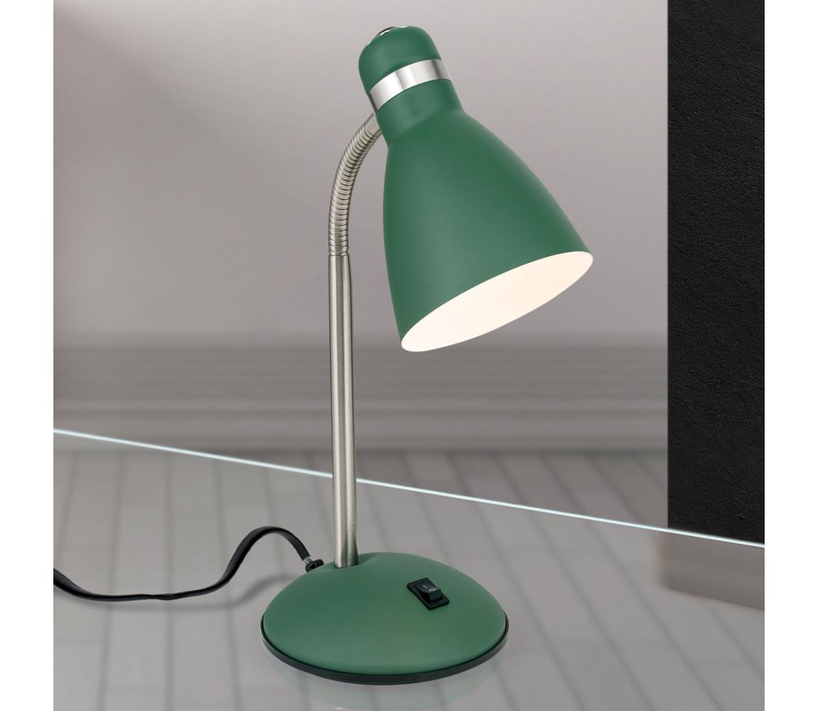 Orion - Stolná lampa SCHOOL 1xE27/40W/230V zelená/matný chróm LA 4-1187 grün