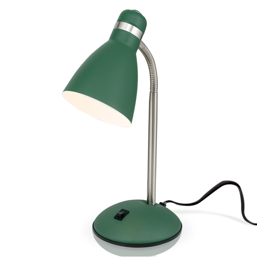 Stolná lampa SCHOOL 1xE27/40W/230V zelená/matný chróm