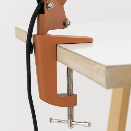 Stolná lampa s klipom GILI 1xE27/40W/230V tehlová