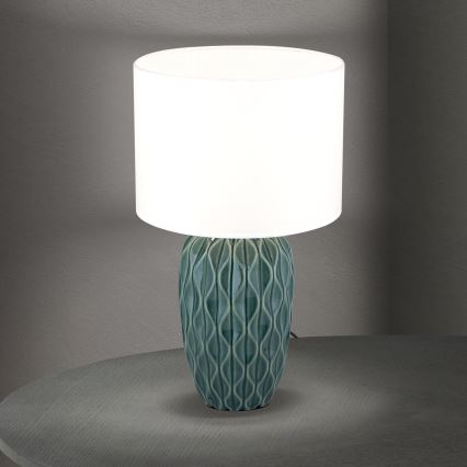 Stolová lampa TORTUGA 1xE27/40W/230V zelená/biela