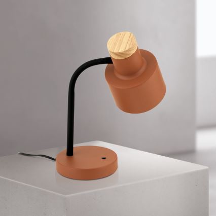Stolná lampa GILI 1xE27/40W/230V tehlová