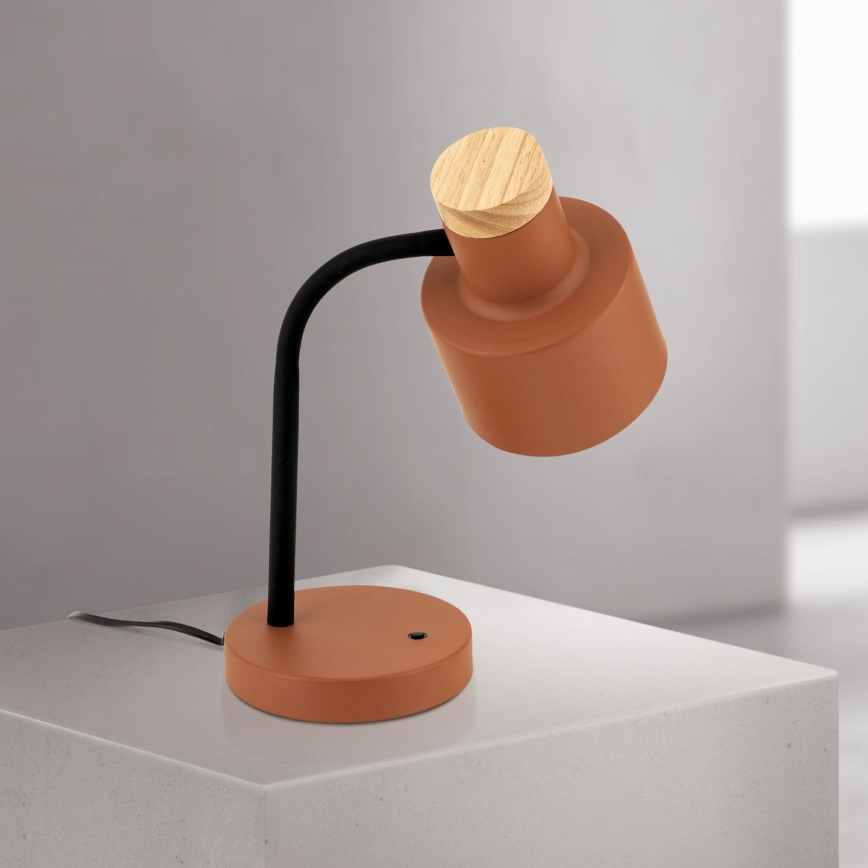 Stolná lampa GILI 1xE27/40W/230V tehlová