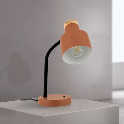 Stolná lampa GILI 1xE27/40W/230V tehlová