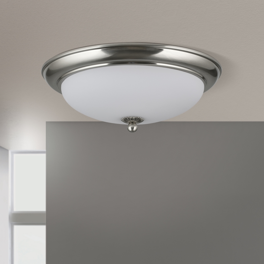 Stropné svietidlo EMPIRA 2xE27/40W/230V pr. 35,5 cm matný chróm