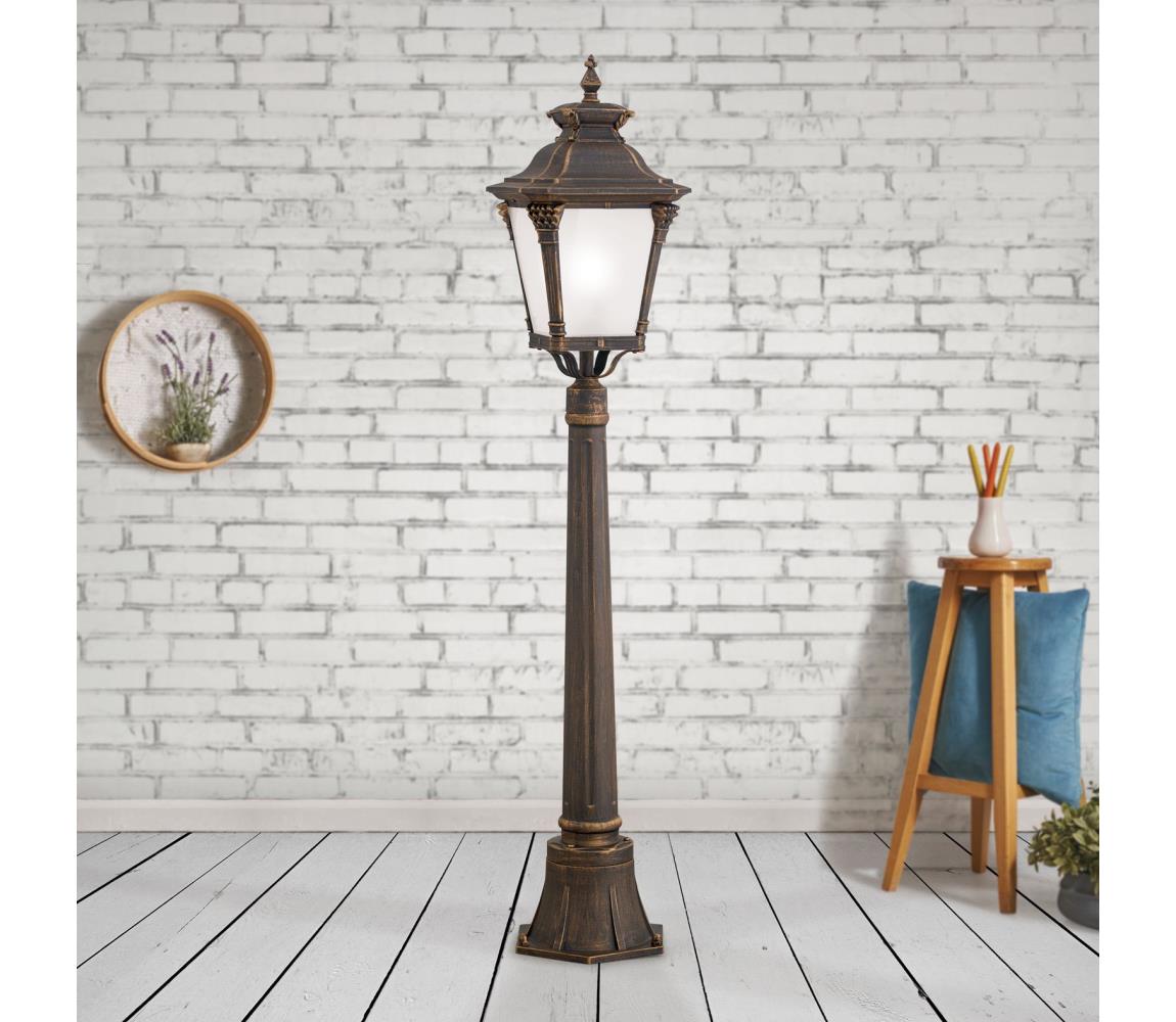 Orion - Vonkajšia lampa AIKO 1xE27/60W/230V 115 cm IP23 bronz/patina AL 11-1140/1 Patina