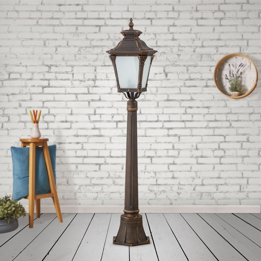 Vonkajšia lampa AIKO 1xE27/60W/230V 115 cm IP23 bronz/patina