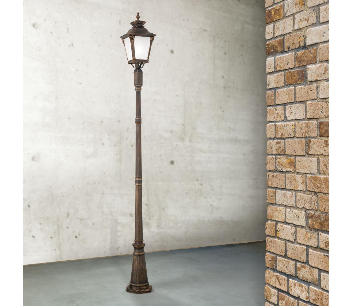 Orion - Vonkajšia lampa AIKO 1xE27/60W/230V 240 cm IP23 bronz/patina AL 11-1141/1 Patina