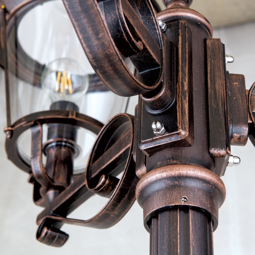 Vonkajšia lampa KENZO 3xE27/100W/230V IP44 bronz/patina
