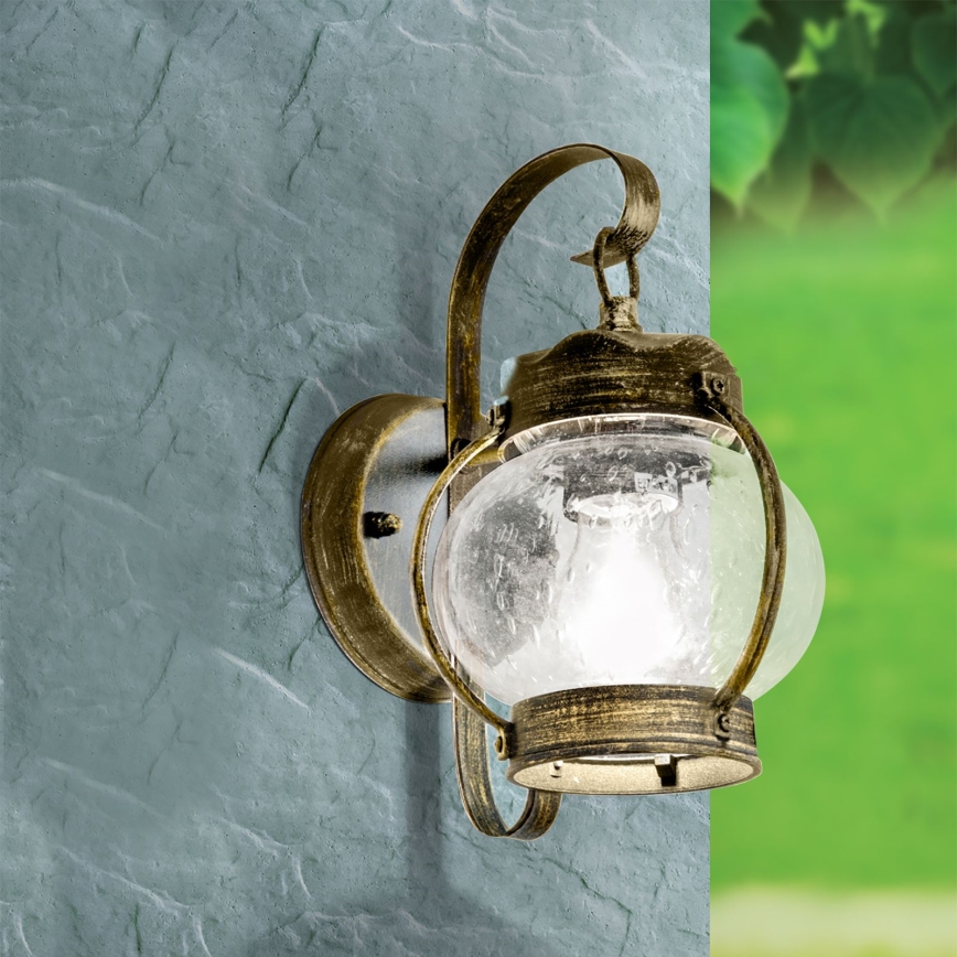 Vonkajšie nástenné svietidlo TAVERNA 1xE27/60W/230V IP23 bronz/patina