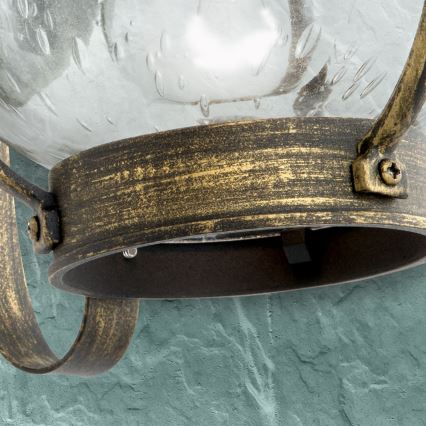 Vonkajšie nástenné svietidlo TAVERNA 1xE27/60W/230V IP23 bronz/patina