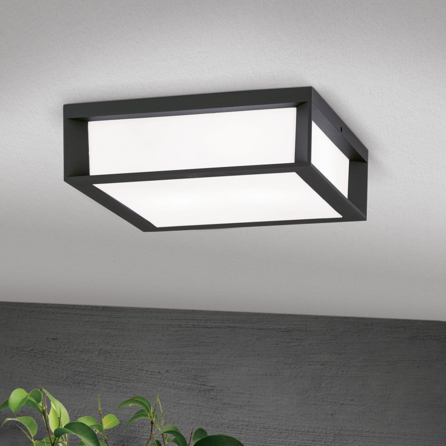 Vonkajšie svietidlo HENRY 2xE27/15W/230V 26x26 cm IP44 antracit