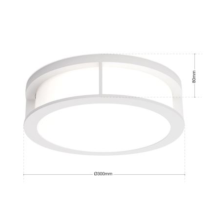 Vonkajšie svietidlo HENRY 2xE27/15W/230V pr. 30 cm IP44 biela