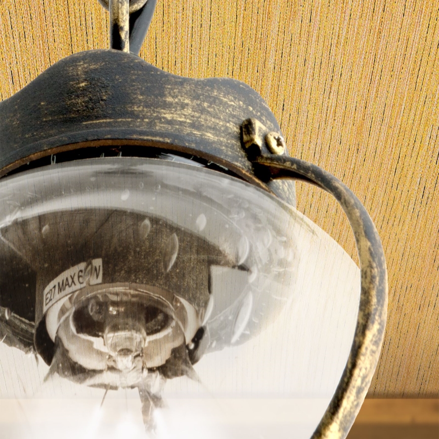 Vonkajšie závesné svietidlo TAVERNA 1xE27/60W/230V IP23 bronz/patina