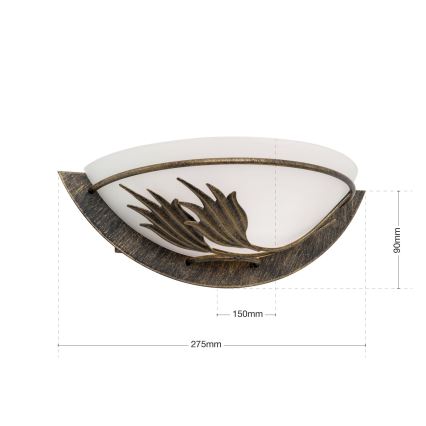 Nástenné svietidlo FLEUR 1xE14/60W/230V bronz