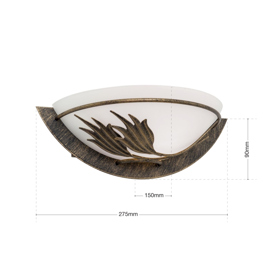 Nástenné svietidlo FLEUR 1xE14/60W/230V bronz