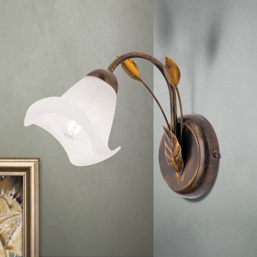 Nástenná lampa SISI 1xE14/40W/230V bronz/patina
