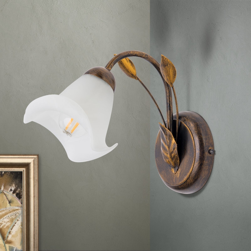 Nástenná lampa SISI 1xE14/40W/230V bronz/patina