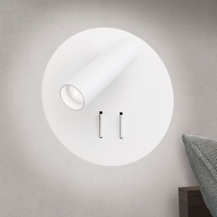 LED Nástenné bodové svietidlo LENNY LED/6W/230V + LED/3W biela