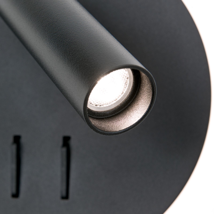 LED Nástenné bodové svietidlo LENNY LED/6W/230V + LED/3W čierna