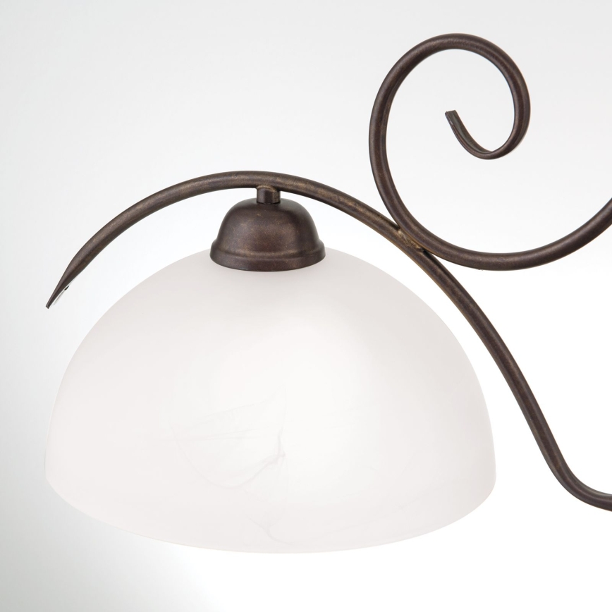 Závesný luster na reťazi RULA 2xE27/40W/230V biela/bronz