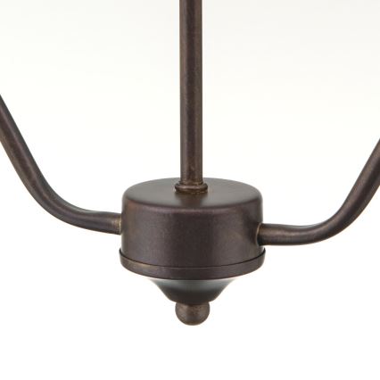 Závesný luster na reťazi RULA 2xE27/40W/230V biela/bronz