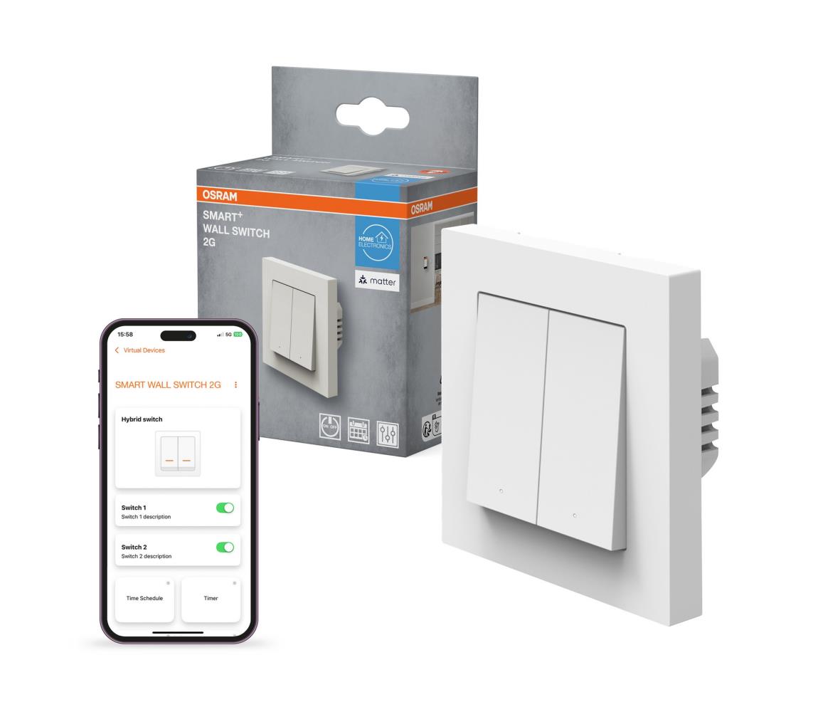 Osram - 2-tlačidlový SMART+ MATTER Wi-Fi vypínač 230V 4058075849921