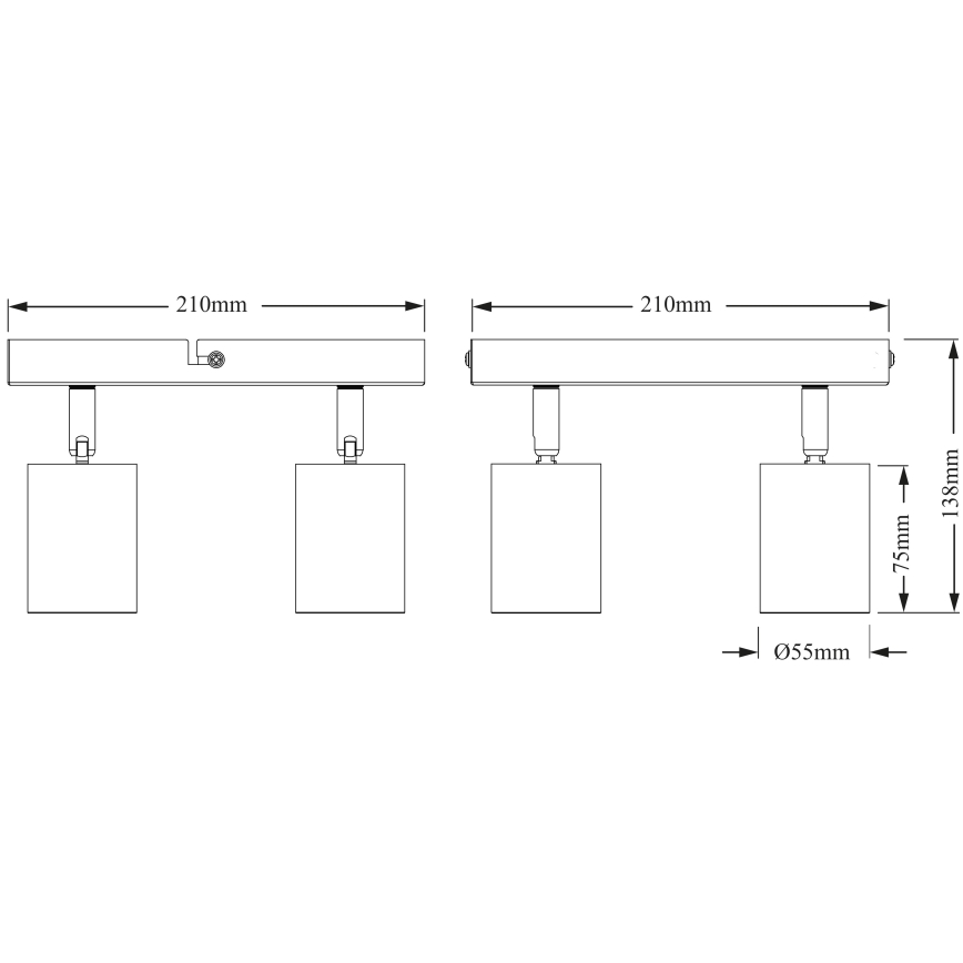 Osram - Bodové svietidlo ELEMENTAL 4xGU10/6W/230V