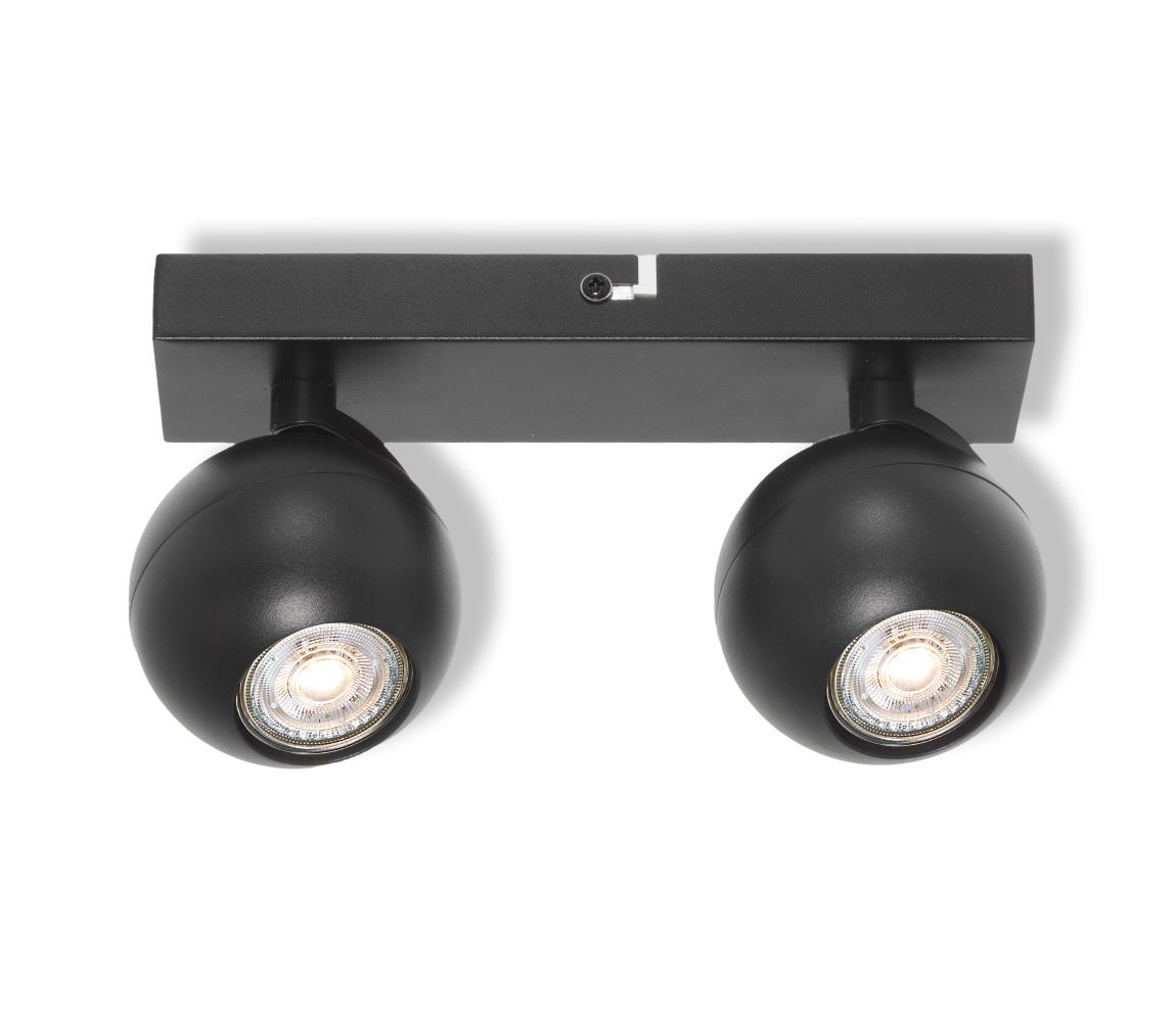 Osram - Bodové svietidlo SPOT SPHERAL 2xGU10/6W/230V čierna 4099854588426