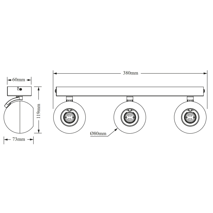 Osram - Bodové svietidlo SPOT SPHERAL 3xGU10/6W/230V biela