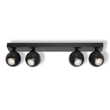 Osram - Bodové svietidlo SPOT SPHERAL 4xGU10/6W/230V čierna