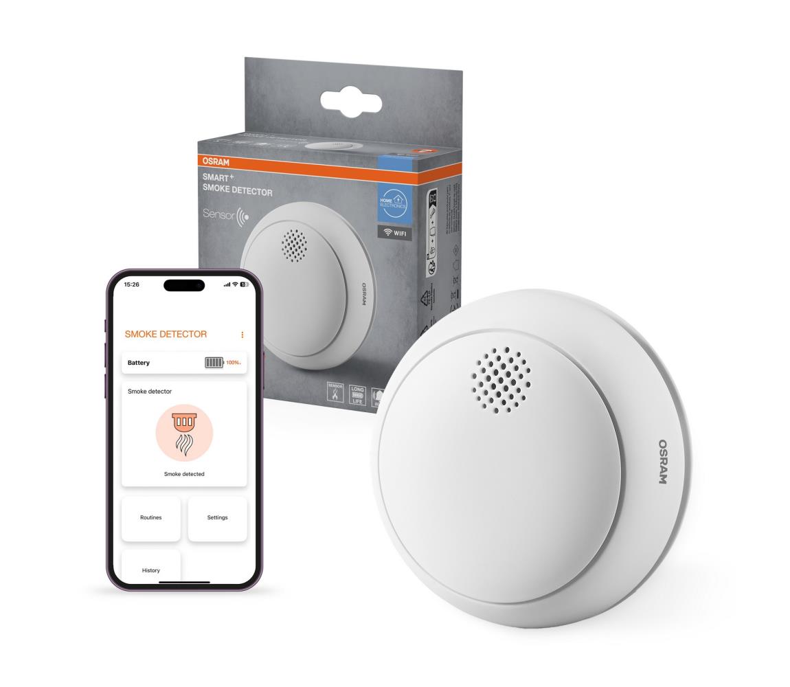 Osram - Detektor dymu SMART+ 3V Wi-Fi 1400 mAh 4099854418105