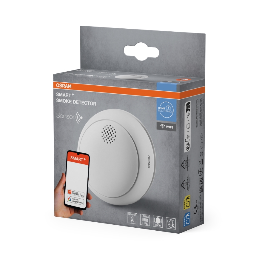 Osram - Detektor dymu SMART+ 3V Wi-Fi 1400 mAh