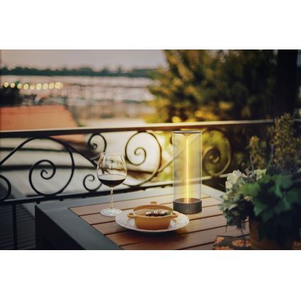 Osram - LED stmievateľná dotyková vonkajšia stolová lampa ENDURA STYLE LED/1,5W/5V 2500 mAh USB IP54 antracitová