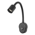 Osram - Flexibilné nástenné svietidlo PLUG TUBE FLEX 1xGU10/5W/230V čierne