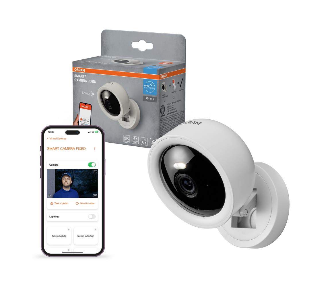 Osram - Inteligentná vnútorná kamera so senzorom 2K SMART+ 230V Wi-Fi 4058075850491