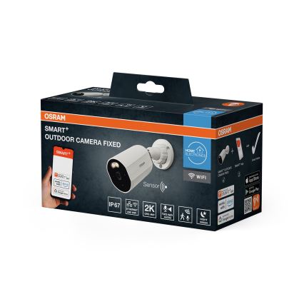 Osram - Inteligentná vonkajšia kamera so snímačom 2K SMART+ 230V IP67 Wi-Fi