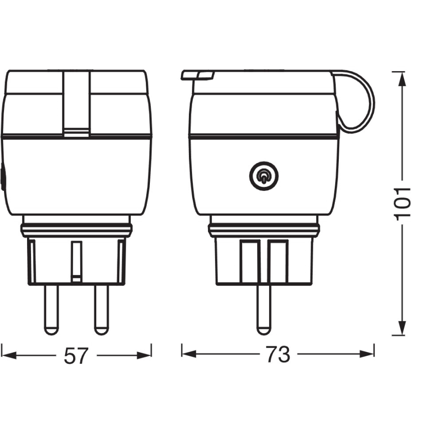 Osram - Inteligentná vonkajšia zásuvka SMART+ MATTER SCHUKO 3680W/230V/16A IP44 Wi-Fi