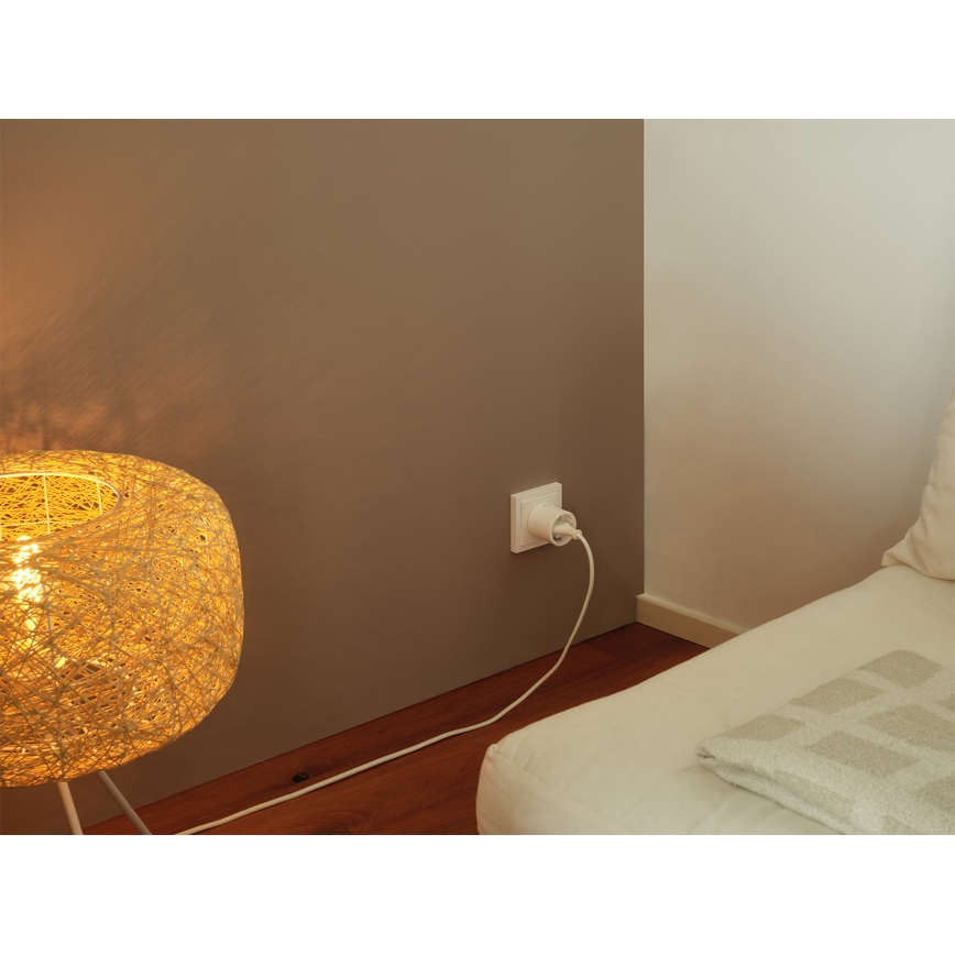 Osram - Inteligentná zásuvka SMART+ MATTER SCHUKO 2300W/230V/10A Wi-Fi biela