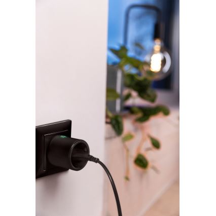 Osram - Inteligentná zásuvka SMART+ MATTER SCHUKO 2300W/230V/10A Wi-Fi čierna