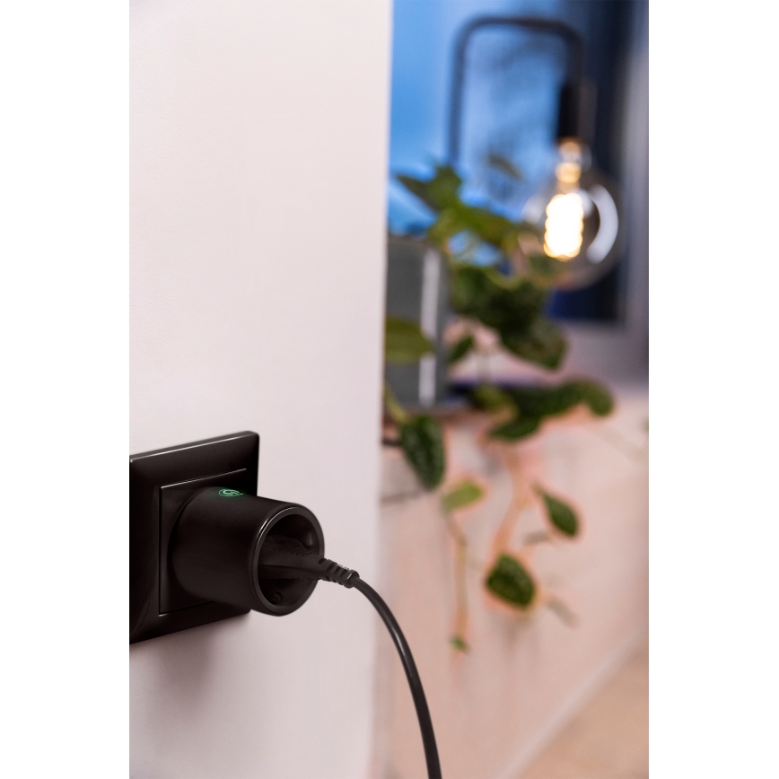 Osram - Inteligentná zásuvka SMART+ MATTER SCHUKO 2300W/230V/10A Wi-Fi čierna