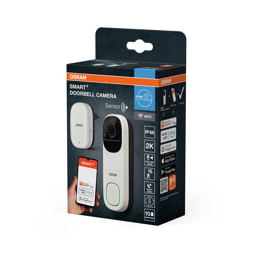 Osram - Inteligentný videozvonček s 2K senzorom SMART+ 230 V IP66 Wi-Fi