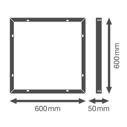 Osram - Kovový rám na inštaláciu LED panelov ESSENTIAL 60x60 cm biely