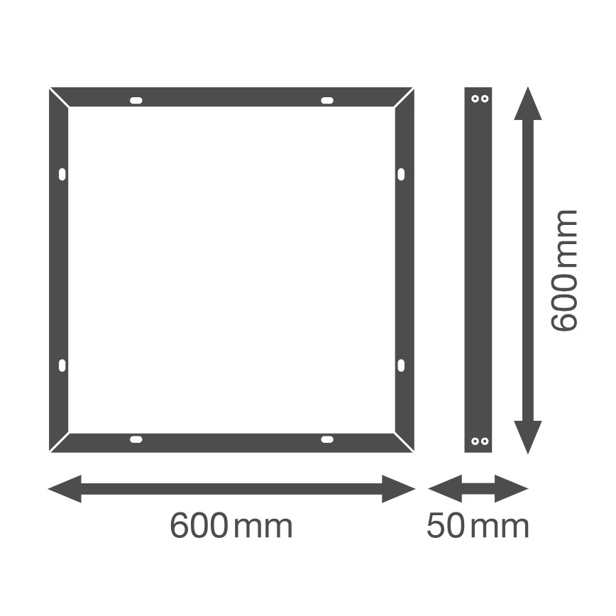 Osram - Kovový rám na inštaláciu LED panelov ESSENTIAL 60x60 cm biely