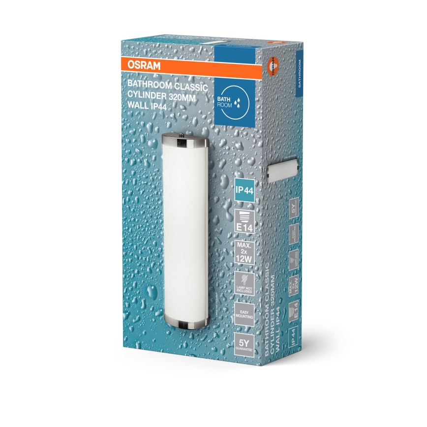 Osram - Kúpeľňové nástenné svietidlo BATHROOM CLASSIC 2xE14/12W/230V IP44 lesklý chróm