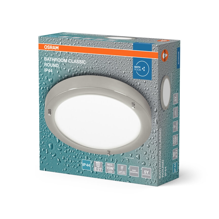 Osram - Kúpeľňové stropné svietidlo BATHROOM CLASSIC 1xE27/15W/230V priemer 31 cm IP44
